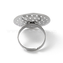 Non-Tarnish 304 Stainless Steel Sieve Ring Settings&nbsp;X-STAS-K278-06B-P