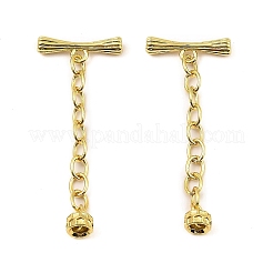 Brass Toggle Clasp with Chain&nbsp;KK-K346-02G