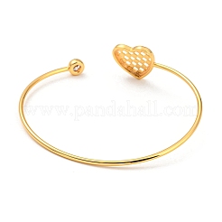 Clear Cubic Zirconia Cuff Bangles&nbsp;BJEW-P305-03G