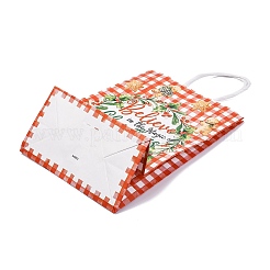 Christmas Printed Rectangle Paper Packing Bags with Handles&nbsp;CARB-D016-02