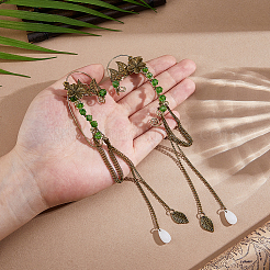 1 Pair Alloy Leaf Cuff Earrings&nbsp;EJEW-HS0001-23B