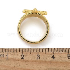 Brass Cuff Rings for Women&nbsp;RJEW-U041-20G