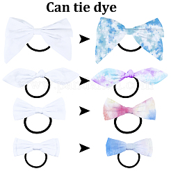 12Pcs 4 Styles Bowknot Cotton Elastic Hair Ties&nbsp;OHAR-SP0001-09