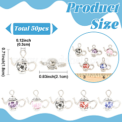 50Pcs 5 Colors Handmade Porcelain Pendants&nbsp;PALLOY-YW00135