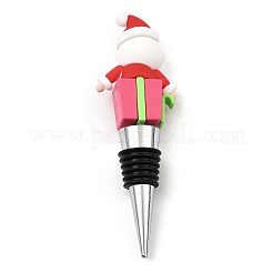 Christmas Theme Aluminium Alloy & PVC Wine Bottle Stoppers&nbsp;FIND-Q091-01E