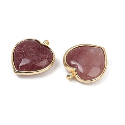 Natural Strawberry Quartz Pendants&nbsp;G-K347-10G-05