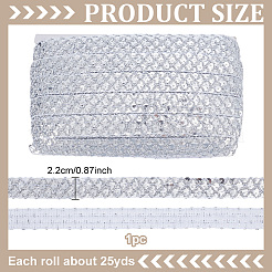 Polyester with PVC Paillette Lace Trim Ribbon&nbsp;OCOR-WH0101-91B