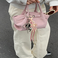 1Pc Alloy Rhinestone Bowknot Keychains&nbsp;KEYC-LP0001-36