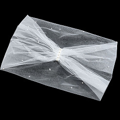 Polyester One-shoulder Shawl for Bride&nbsp;AJEW-WH0596-365A