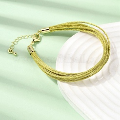 Polyester Metallic Braided Multi-strand Cord Bracelet for Bracelet Making&nbsp;BJEW-H642-02G-07