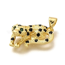 Rack Plating Brass Micro Pave Cubic Zirconia Pendants&nbsp;KK-L226-052G-01