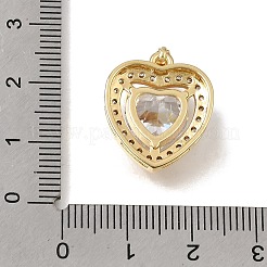 Brass Micro Pave Clear Cubic Zirconia Pendants&nbsp;CU-CBAA556-11A
