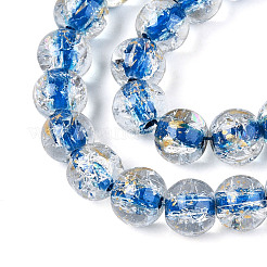 Crackle Transparent Glass Beads Strands&nbsp;GLAA-N030-8mm-01E