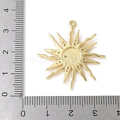 Brass Micro Pave Cubic Zirconia Pendant&nbsp;KK-P280-34G