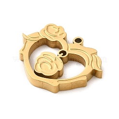 Ion Plating(IP) 304 Stainless Steel Charms&nbsp;STAS-Q301-33G
