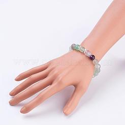 Natural Fluorite Stretch Bracelets&nbsp;BJEW-JB03210-02