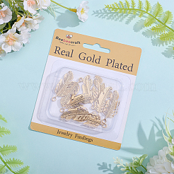 10Pcs 304 Stainless Steel Feather Pendants&nbsp;STAS-BBC0009-98