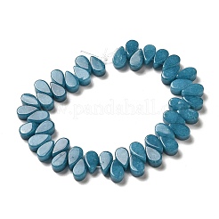 Natural White Jade Imitation Aquamarine Beads Strands&nbsp;G-B064-B09-1