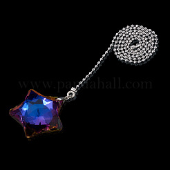 Star Glass Charms Ceiling Fan Pull Chain Extenders&nbsp;HJEW-TADJ0003