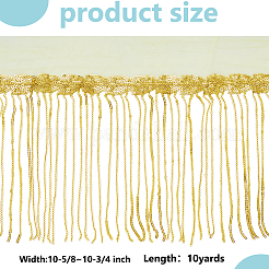 Polyester Tassel Lace Ribbon&nbsp;OCOR-WH0070-175E