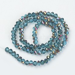 Electroplate Transparent Glass Beads Strands&nbsp;EGLA-A034-T2mm-R09