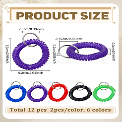 12Pcs 6 Colors EVA with Iron Keychains&nbsp;KEYC-LP0001-64