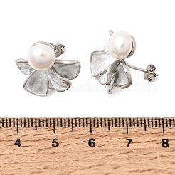 Brass Enamel Stud Earrings&nbsp;KK-CBAB173-02C-P