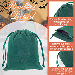 24Pcs 4 Colors Velvet Cloth Drawstring Pouches&nbsp;TP-BC0001-04