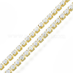 Brass Rhinestone Strass Chains&nbsp;CHC-N017-003B-C08