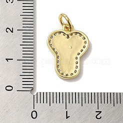 Brass Micro Pave Cubic Zirconia Pendants&nbsp;KK-K354-02G-Y