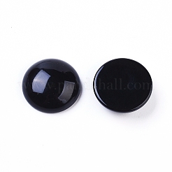 Natural Dyed & Heated Black Agate Cabochons&nbsp;X-G-L510-12C-03