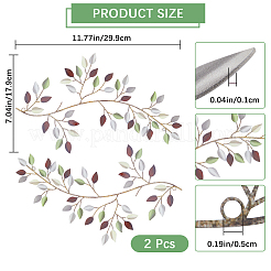Iron Leaves Branch  Wall Decorations&nbsp;AJEW-WH0513-30A