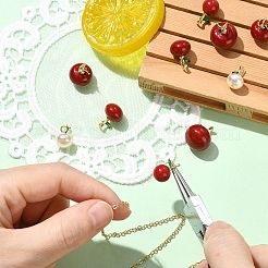 10Pcs 5 Styles Brass Resin Pendants&nbsp;FIND-CJ0005-12