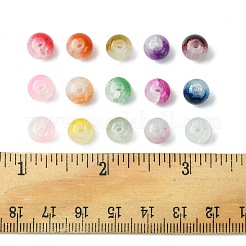 375Pcs 15 Colors Crackle Baking Paint Imitation Jade Glass Beads Sets&nbsp;DGLA-FS0001-06