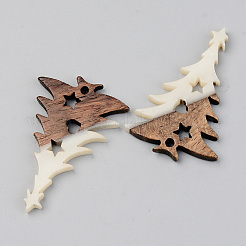 Opaque Resin & Walnut Wood Pendants&nbsp;LS-RESI-S389-018A-C04