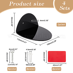 Acrylic Wall-Mounted Adhesive Camera Display Shelf with Iron Screw&nbsp;ODIS-WH0002-87A
