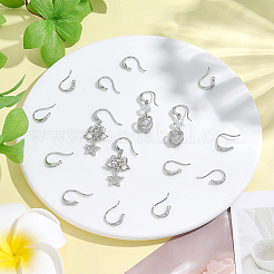 8 Pairs Brass Earring Hooks&nbsp;KK-BBC0027-65P