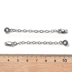 Brass Enamel ABS Imtation Pearl End with Chain&nbsp;KK-B129-27P-03