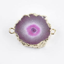 Natural Druzy Agate Links connectors&nbsp;G-P356-02