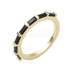 Brass Micro Pave Cubic Zirconia Finger Rings for Women&nbsp;RJEW-H256-10G-01