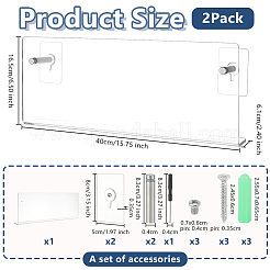 Transparent Acrylicc Wall Mounted Display Stands&nbsp;ODIS-WH0079-063