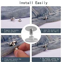 15 Sets 3 Styles Zinc Alloy Scalable & Removable Jean Button&nbsp;FIND-SZ0001-57