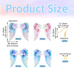 DIY Wing Dangle Earring Making Kits&nbsp;DIY-TA0012-36