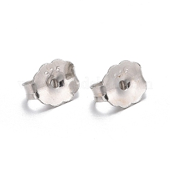 Anti-Tarnish Rhodium Plated 925 Sterling Silver Ear Nuts&nbsp;STER-E041-11B