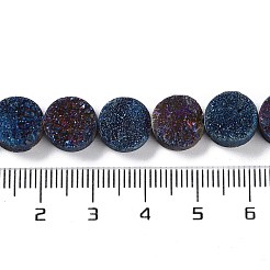Electroplated Natural Druzy Agate Beads Strands&nbsp;G-M433-01B