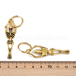 Alloy Skeleton Hoop Earrings&nbsp;LS-EJEW-Z132-01AG