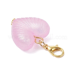 Luminous Acrylic Gold Powder Heart Pendant Decorations&nbsp;HJEW-JM04272