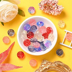 35Pcs Transparent Spray Painted Glass Beads&nbsp;GLAA-YW0001-61