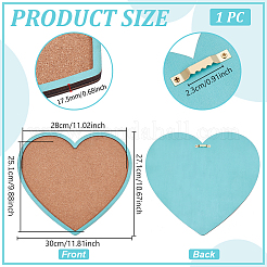 Heart Wall Mounted Brooch Jewelry Display Cork & Plywood Tray&nbsp;AJEW-WH0596-116B-02