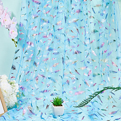 Feather Pattern Nylon Fabric&nbsp;DIY-WH20066-004B